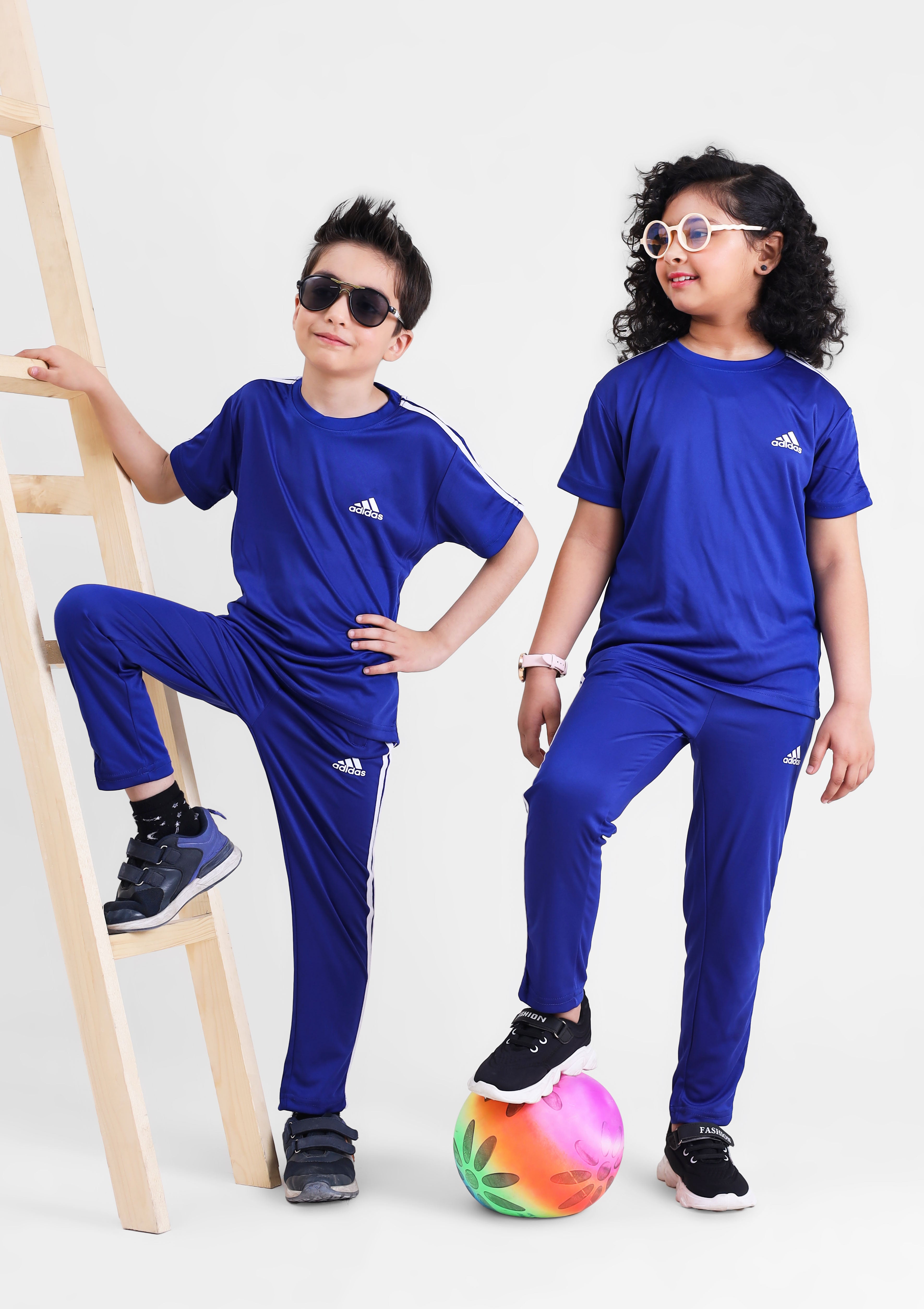 Adi Dri-Fit Tracksuit Royal Blue