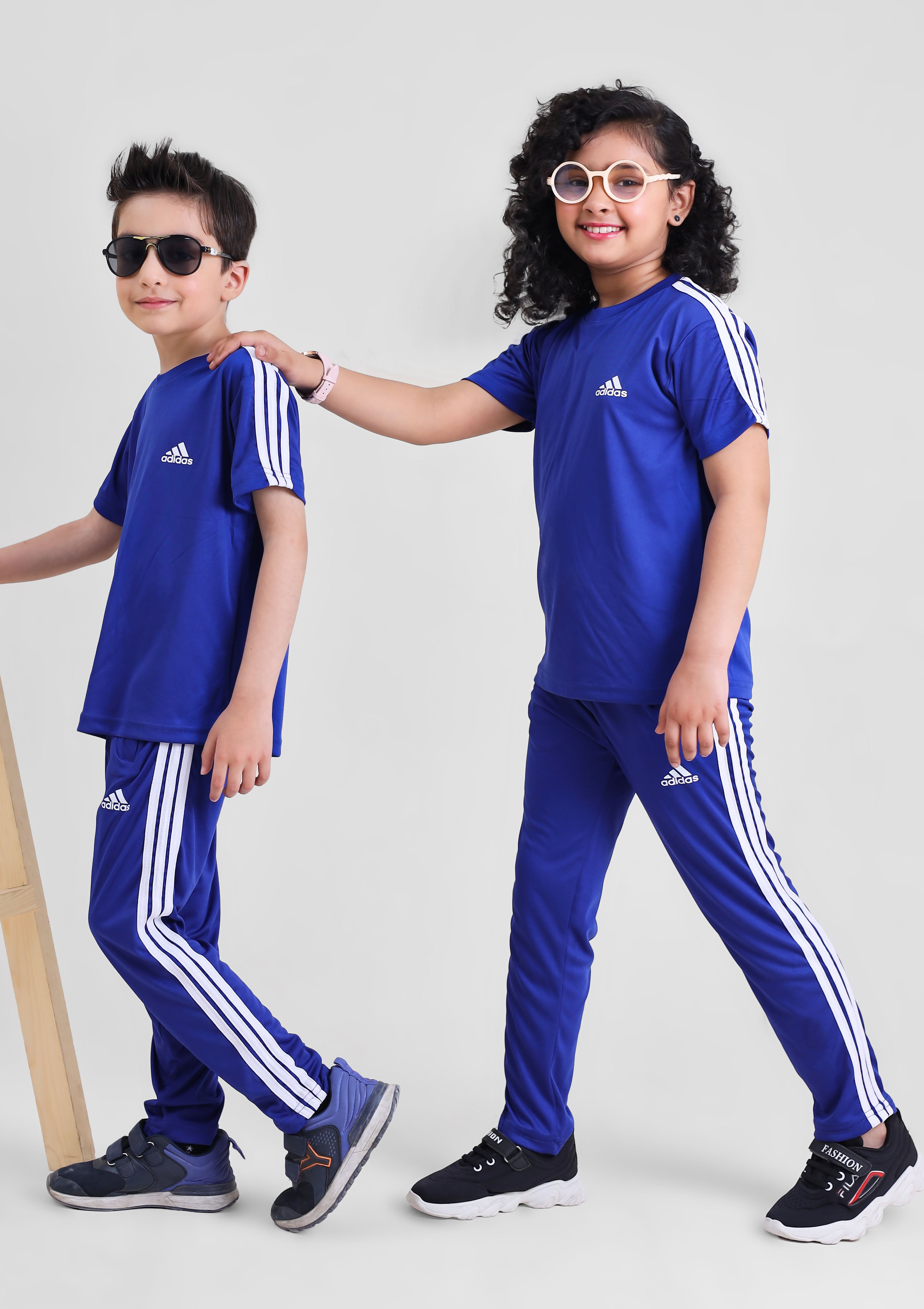 Adi Dri-Fit Tracksuit Royal Blue