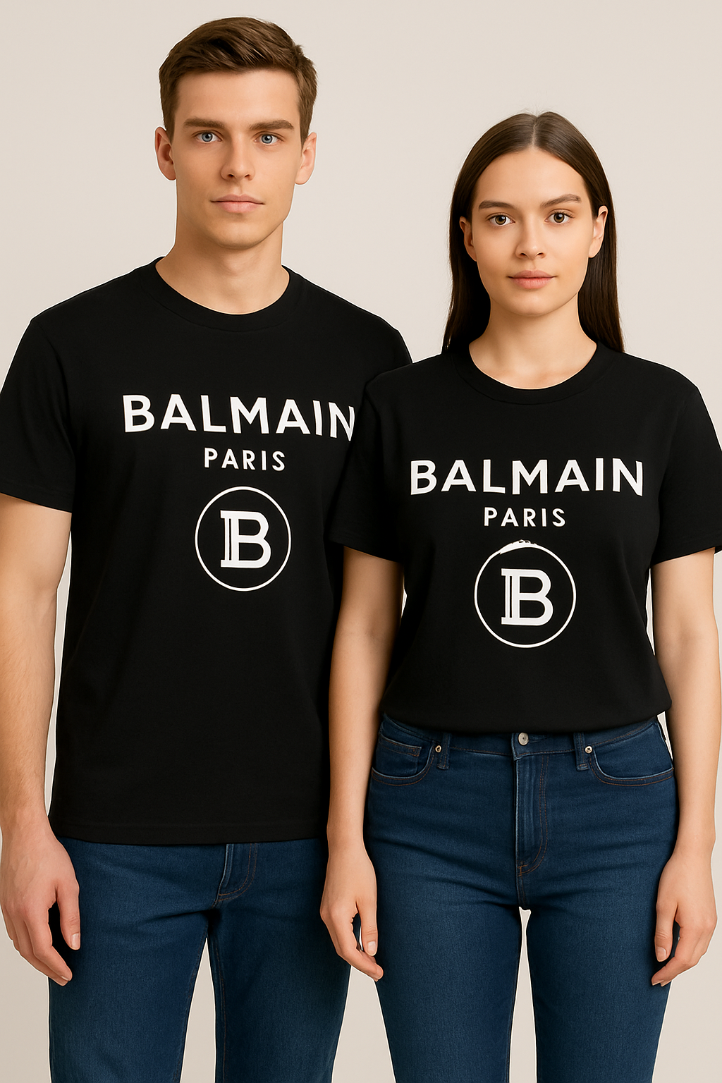 Balmain Imported Drop-Shoulder T-Shirt Black