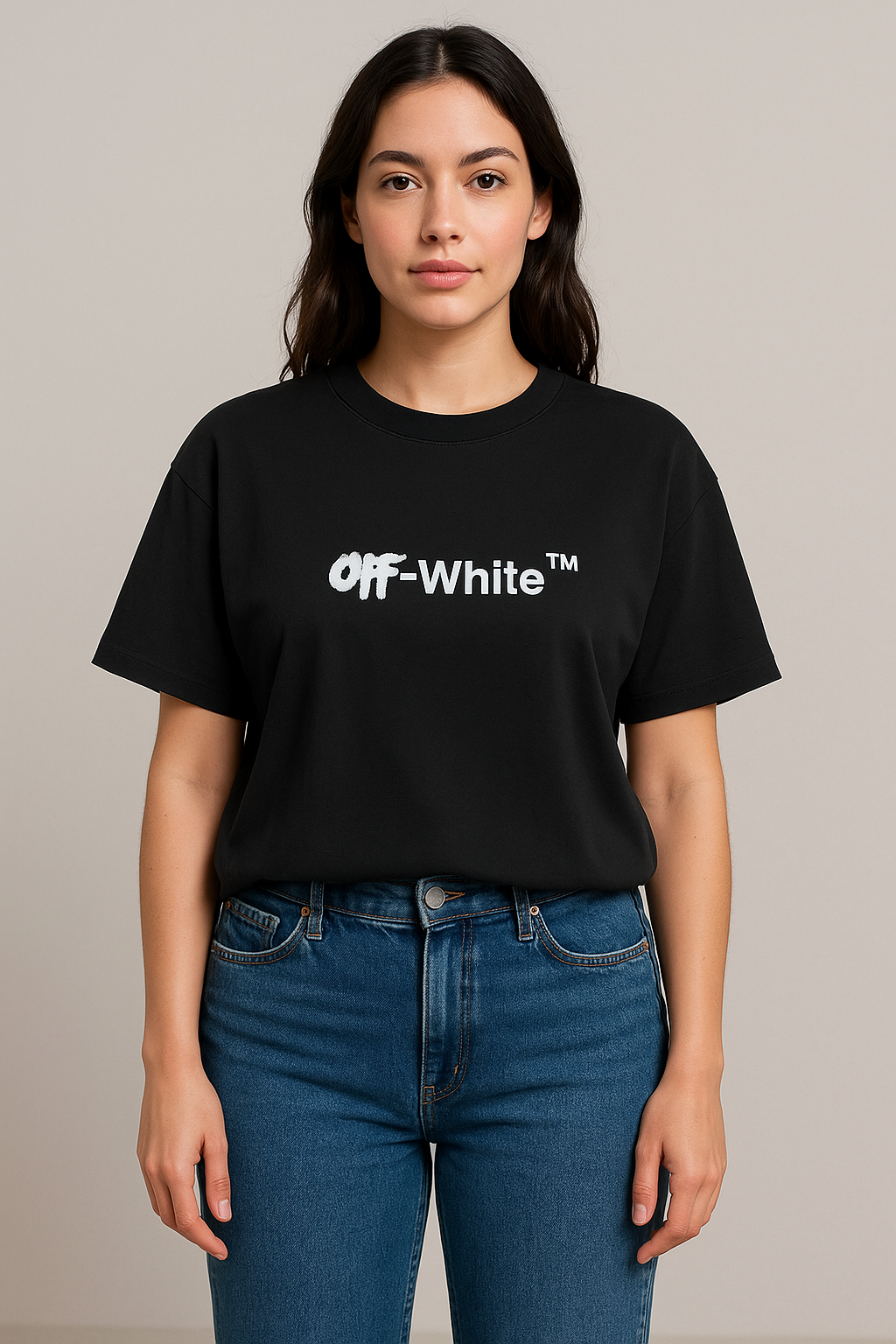 off-x Imported Drop-Shoulder T-Shirt Black
