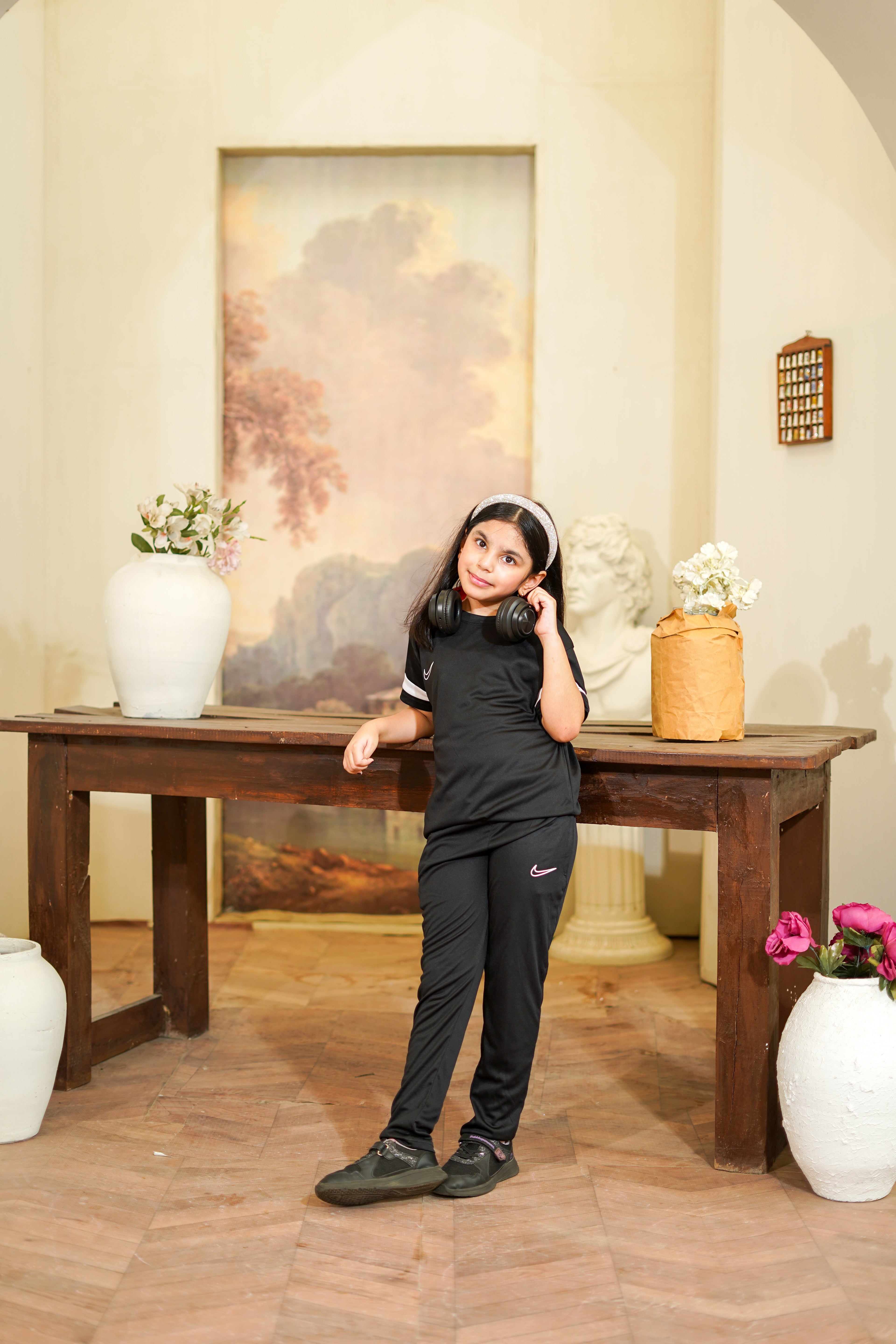 Nik Dri-Fit Black white Tracksuit