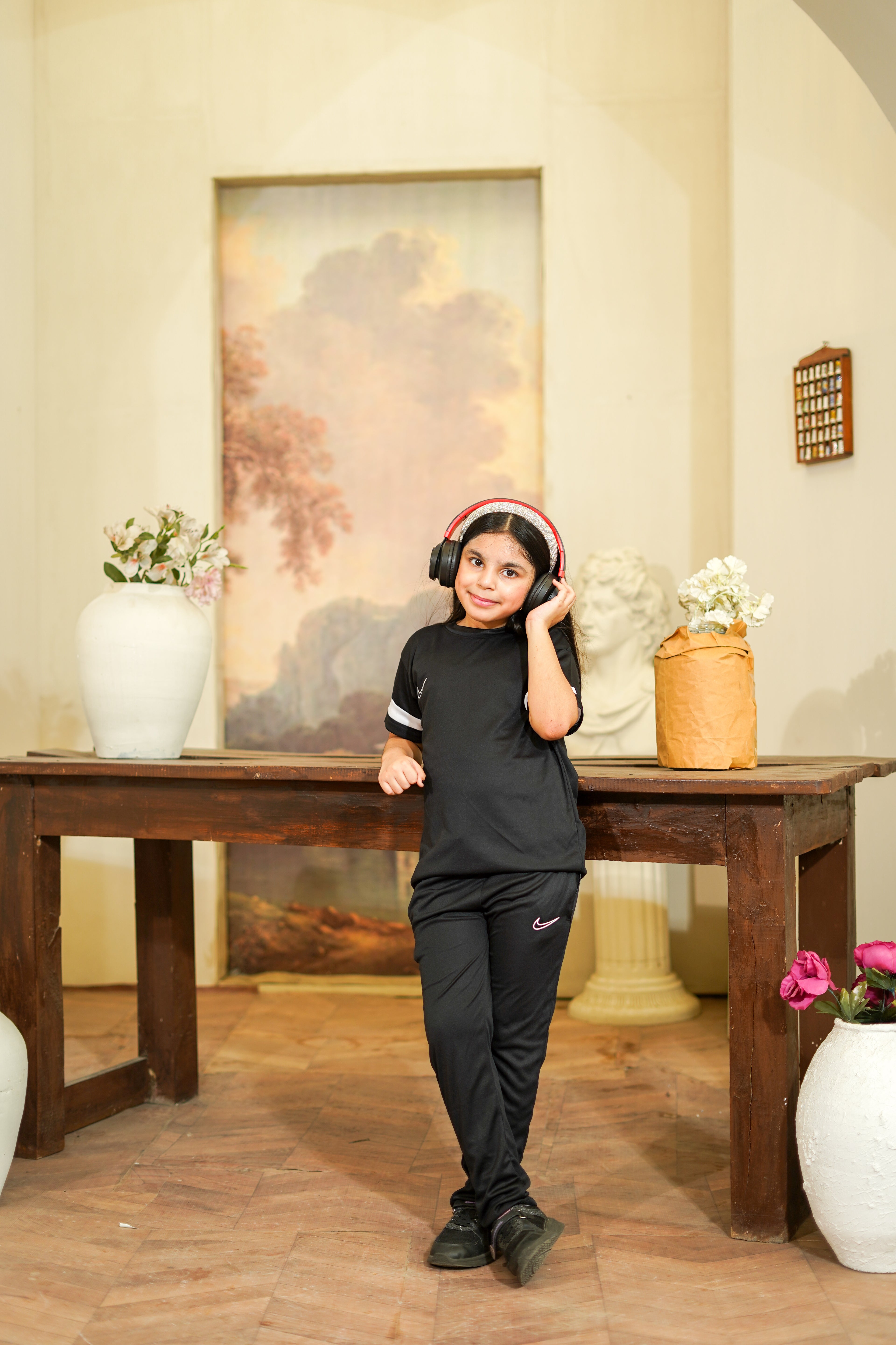 Nik Dri-Fit Black white Tracksuit