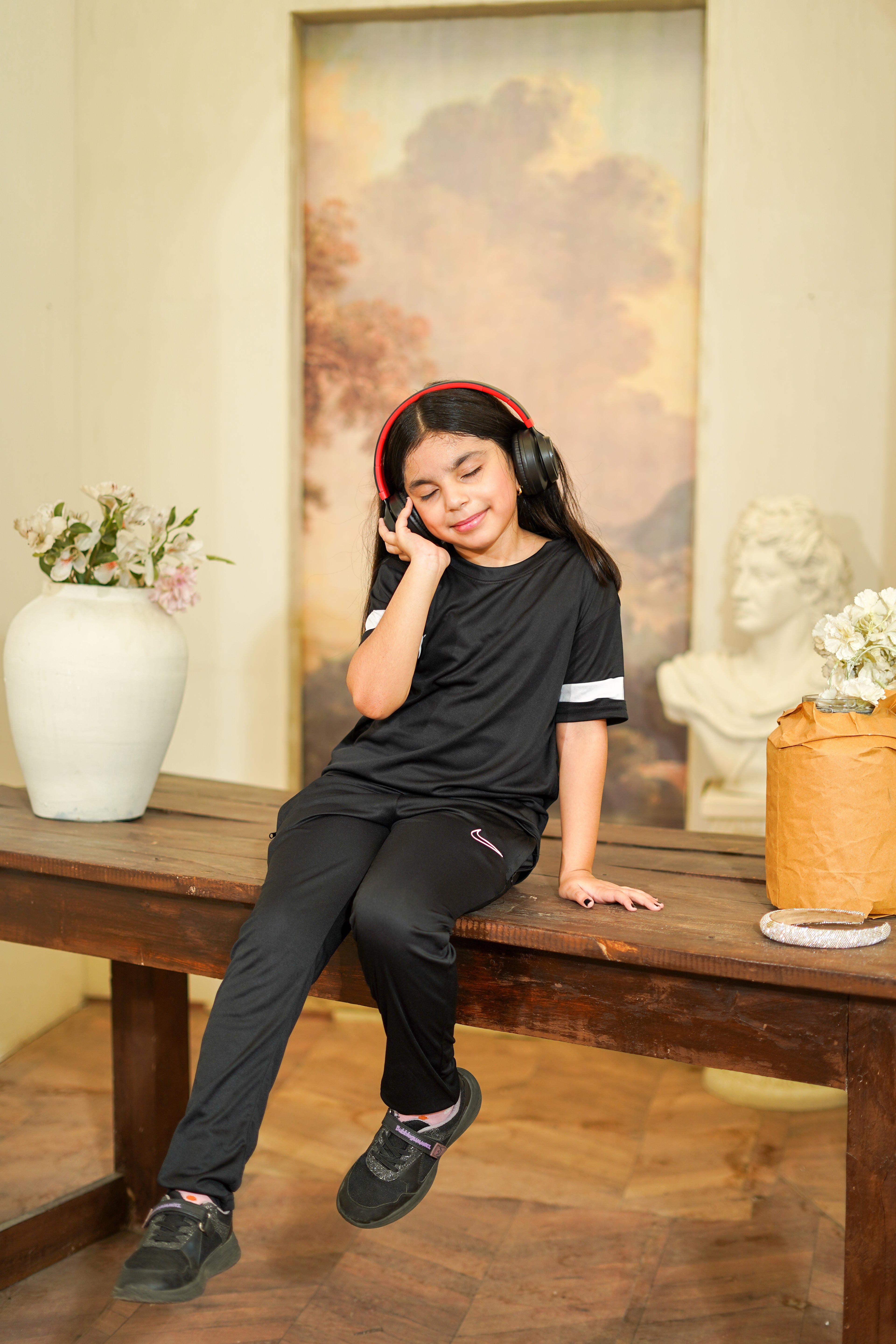 Nik Dri-Fit Black white Tracksuit