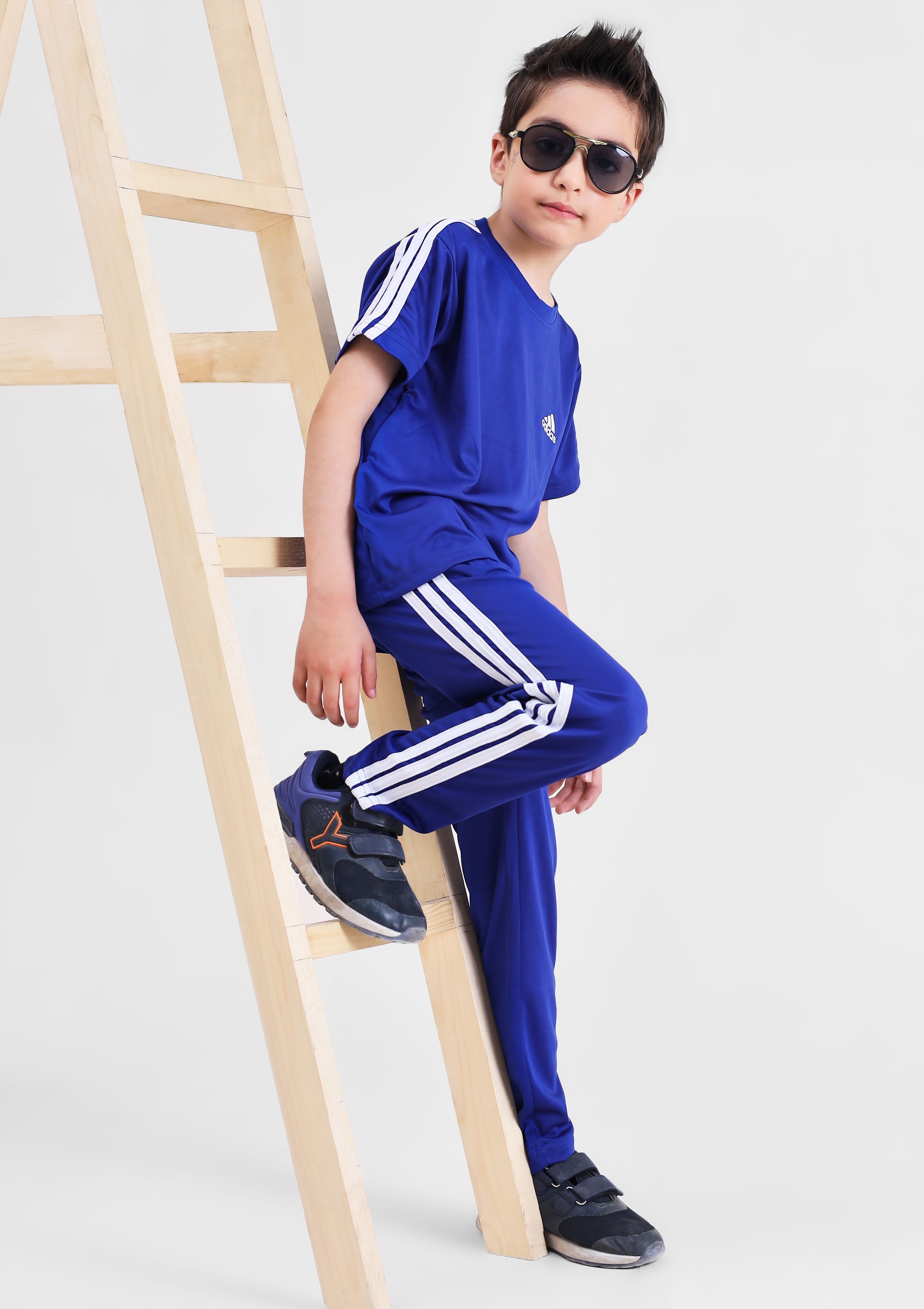 Adi Dri-Fit Tracksuit Royal Blue