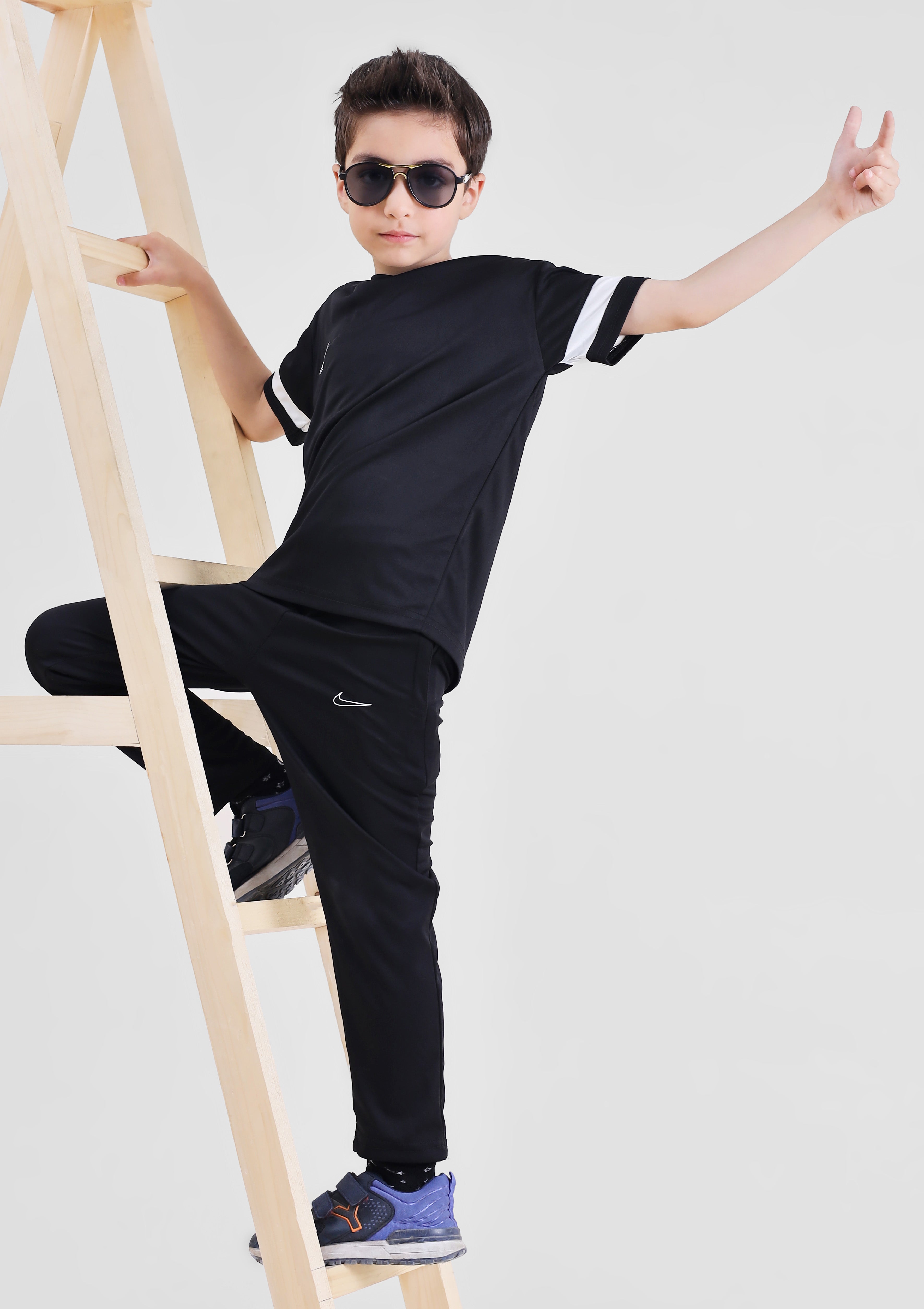 Nik Dri-Fit Black white Tracksuit