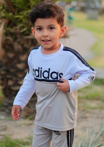 Adi Ful Sleeves Grey White Tracksuit