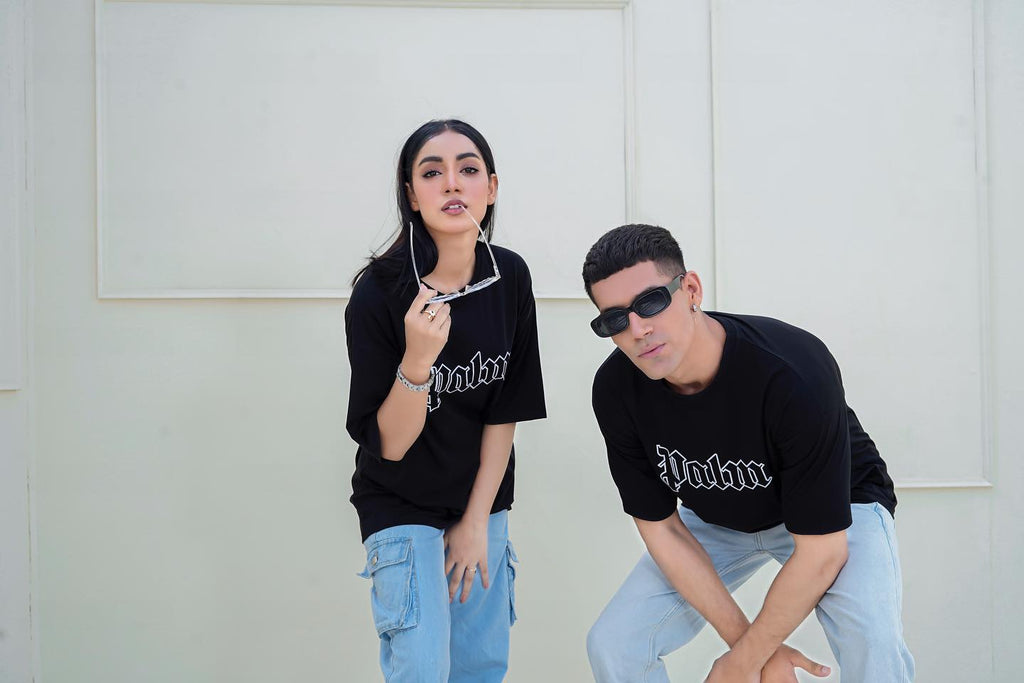 Palm Premium Drop-Shoulder T-Shirt Black- F