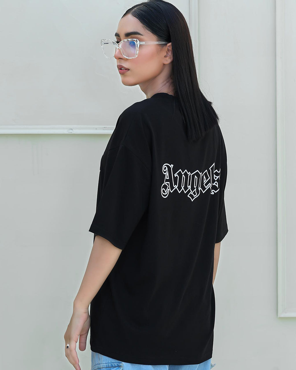 Palm Premium Drop-Shoulder T-Shirt Black- F