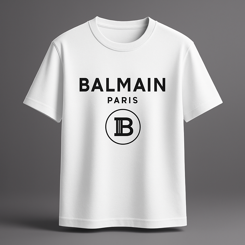 Balmain Imported Drop-Shoulder T-Shirt White F