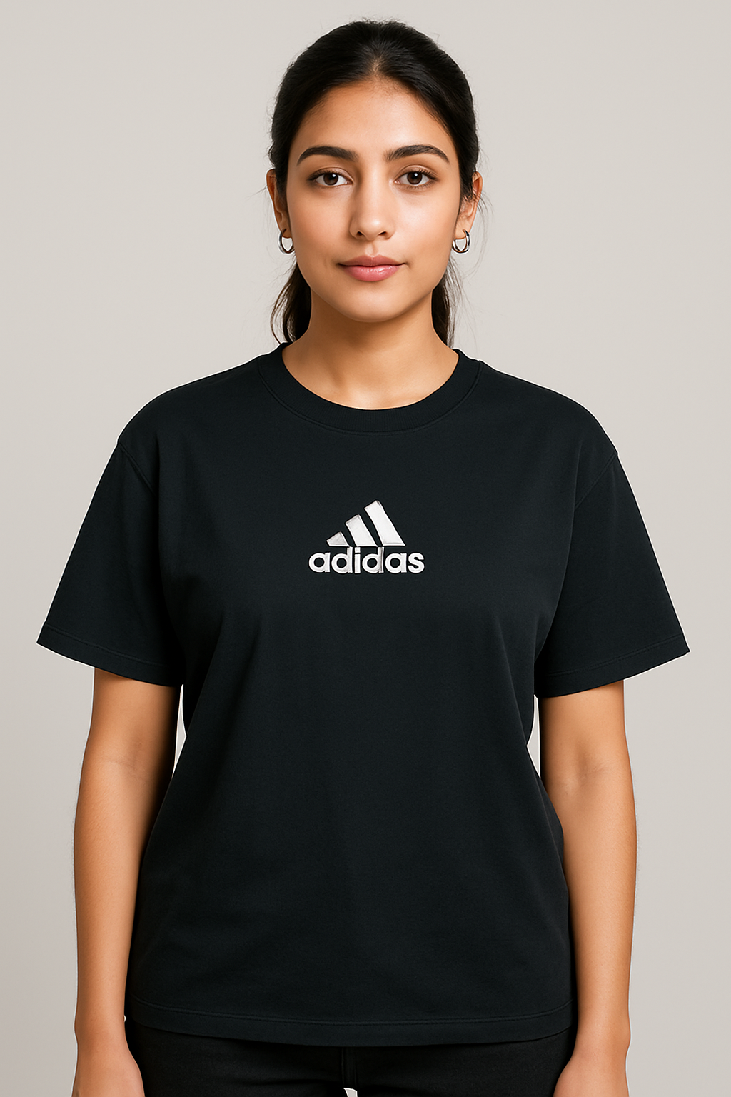 Adi imported Drop-Shoulder T-Shirt Black