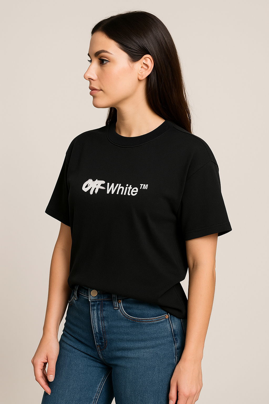 off-x Imported Drop-Shoulder T-Shirt Black