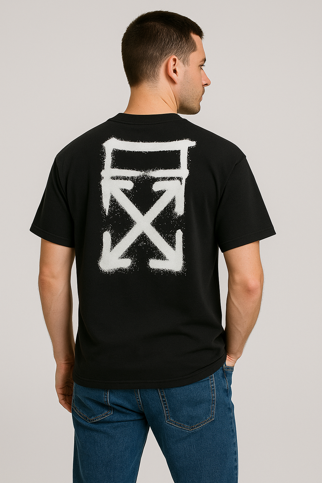 off-x Imported Drop-Shoulder T-Shirt Black