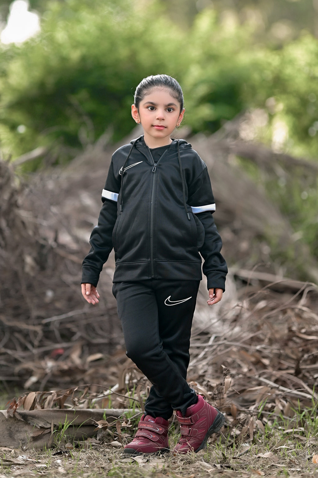 NIK Premium Tracksuit Black White