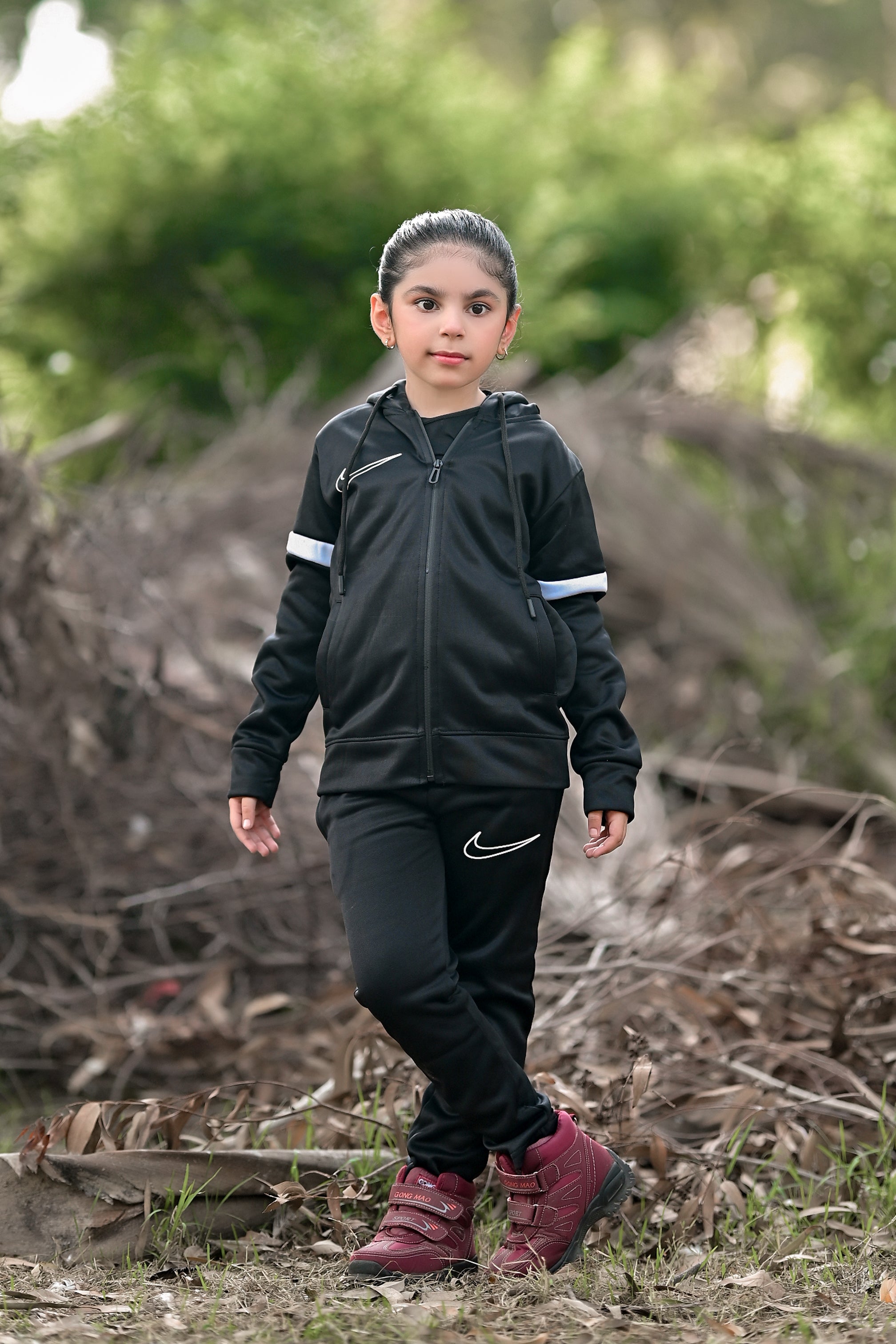 NIK Premium Tracksuit Black White