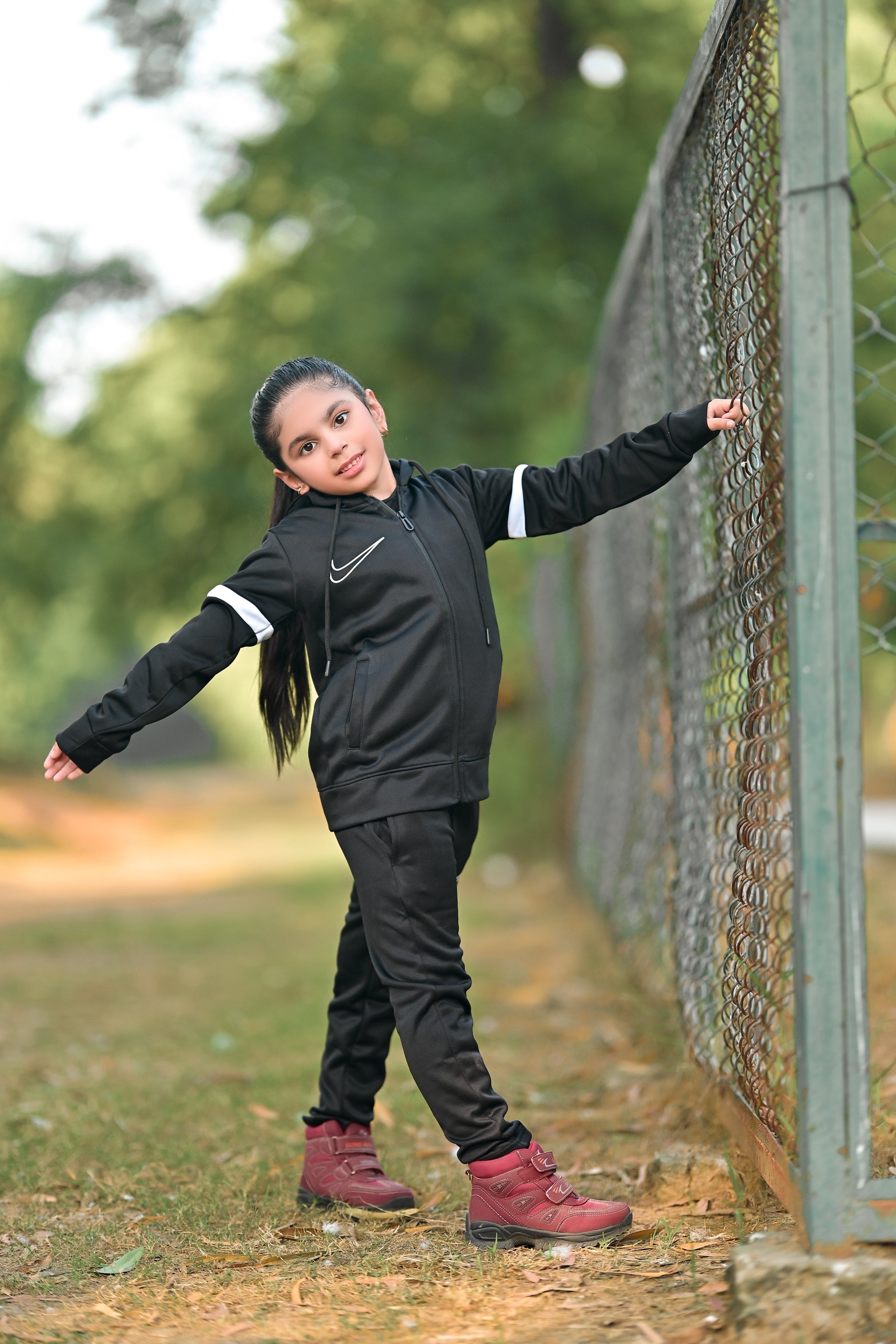 NIK Premium Tracksuit Black White