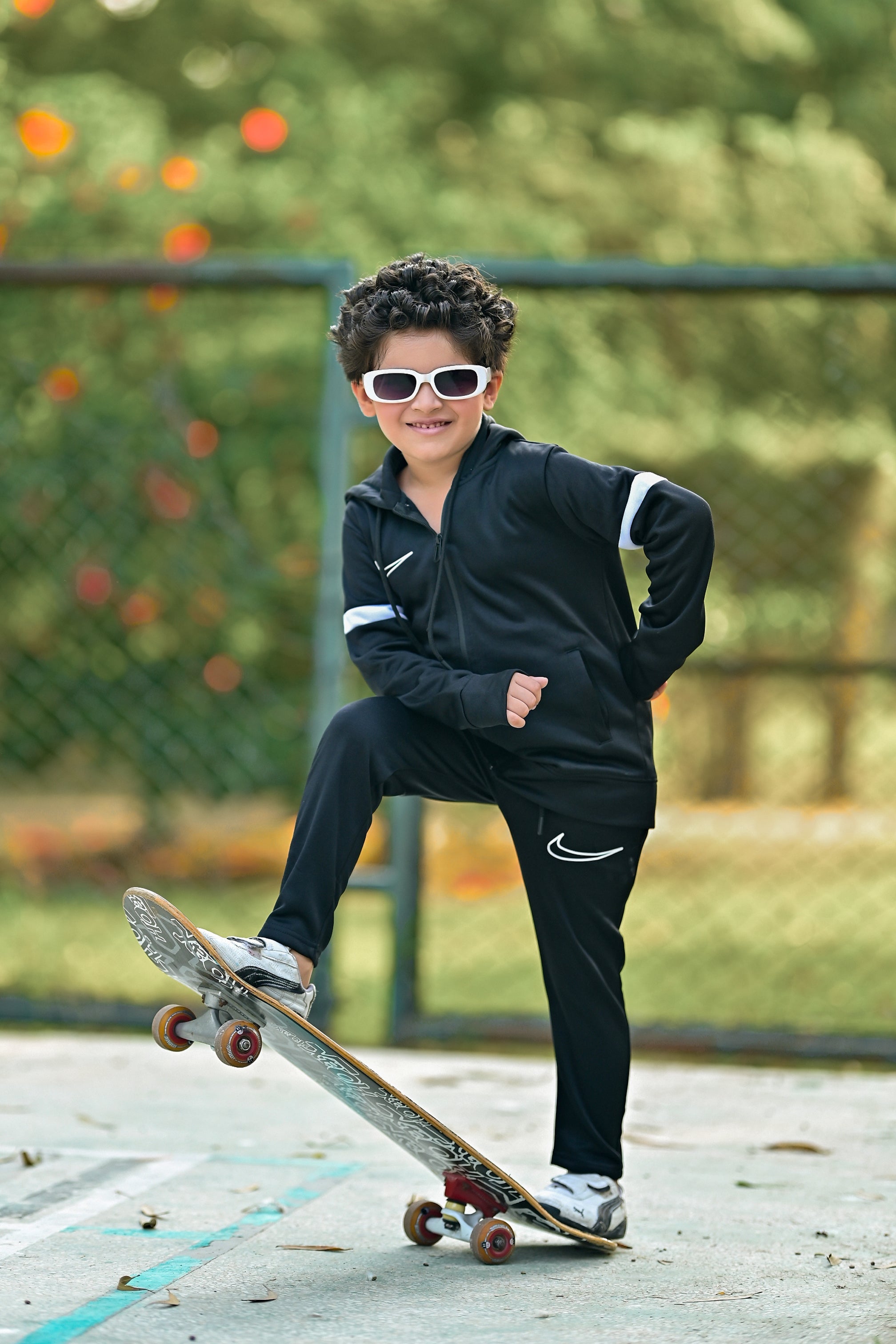 NIK Premium Tracksuit Black White