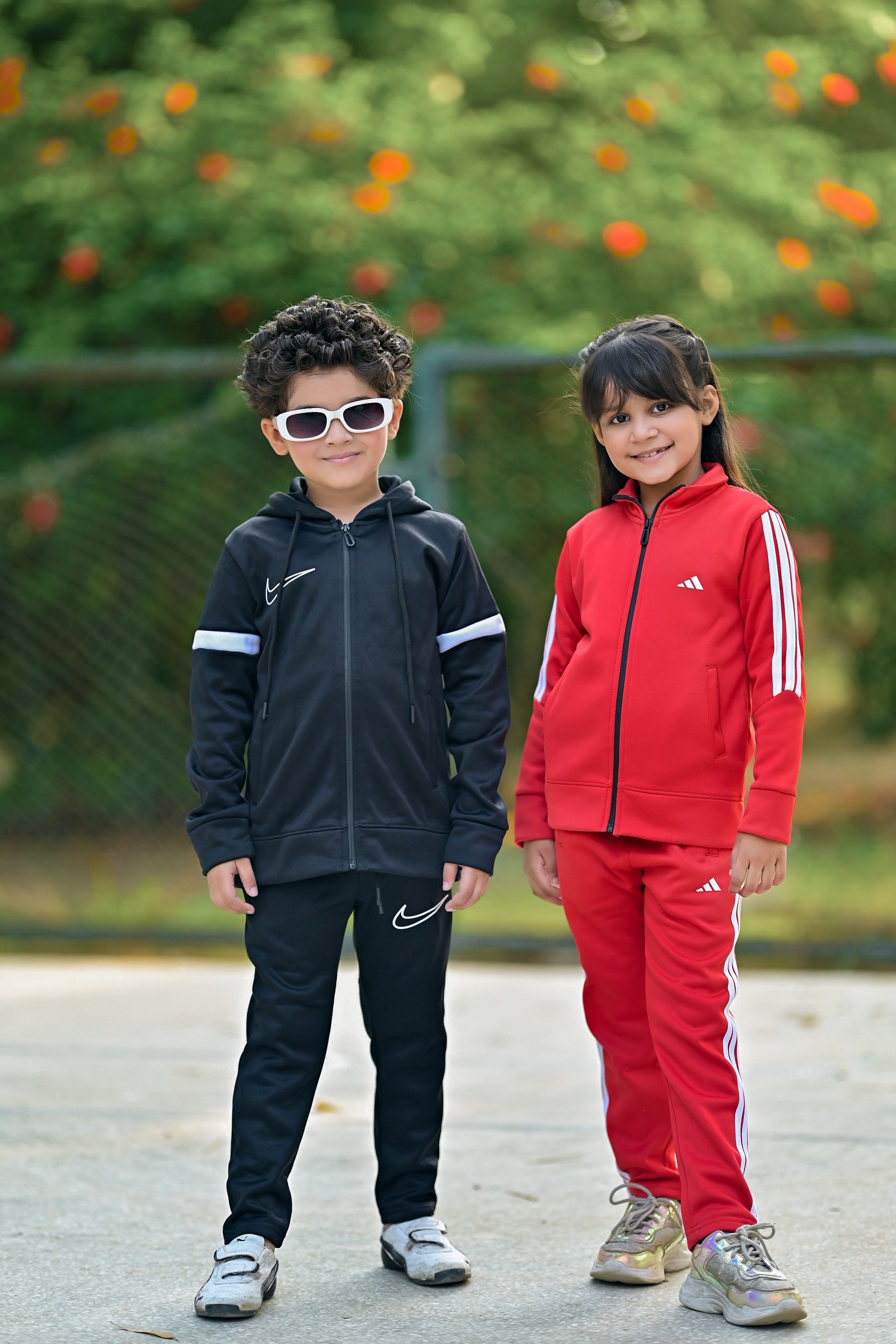 NIK Premium Tracksuit Black White