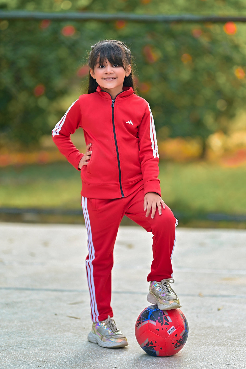 Adi Premium Tracksuit Red