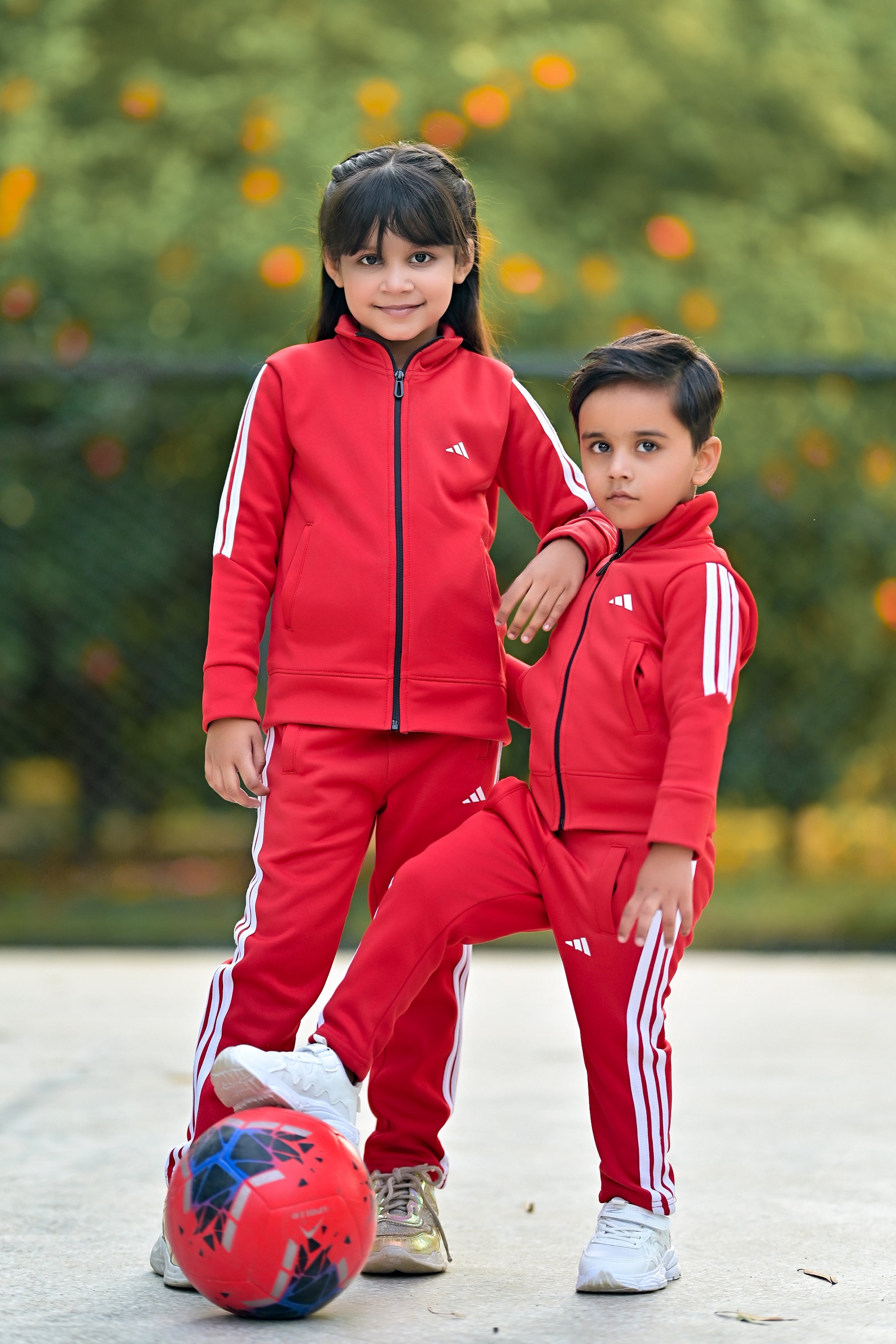 Adi Premium Tracksuit Red