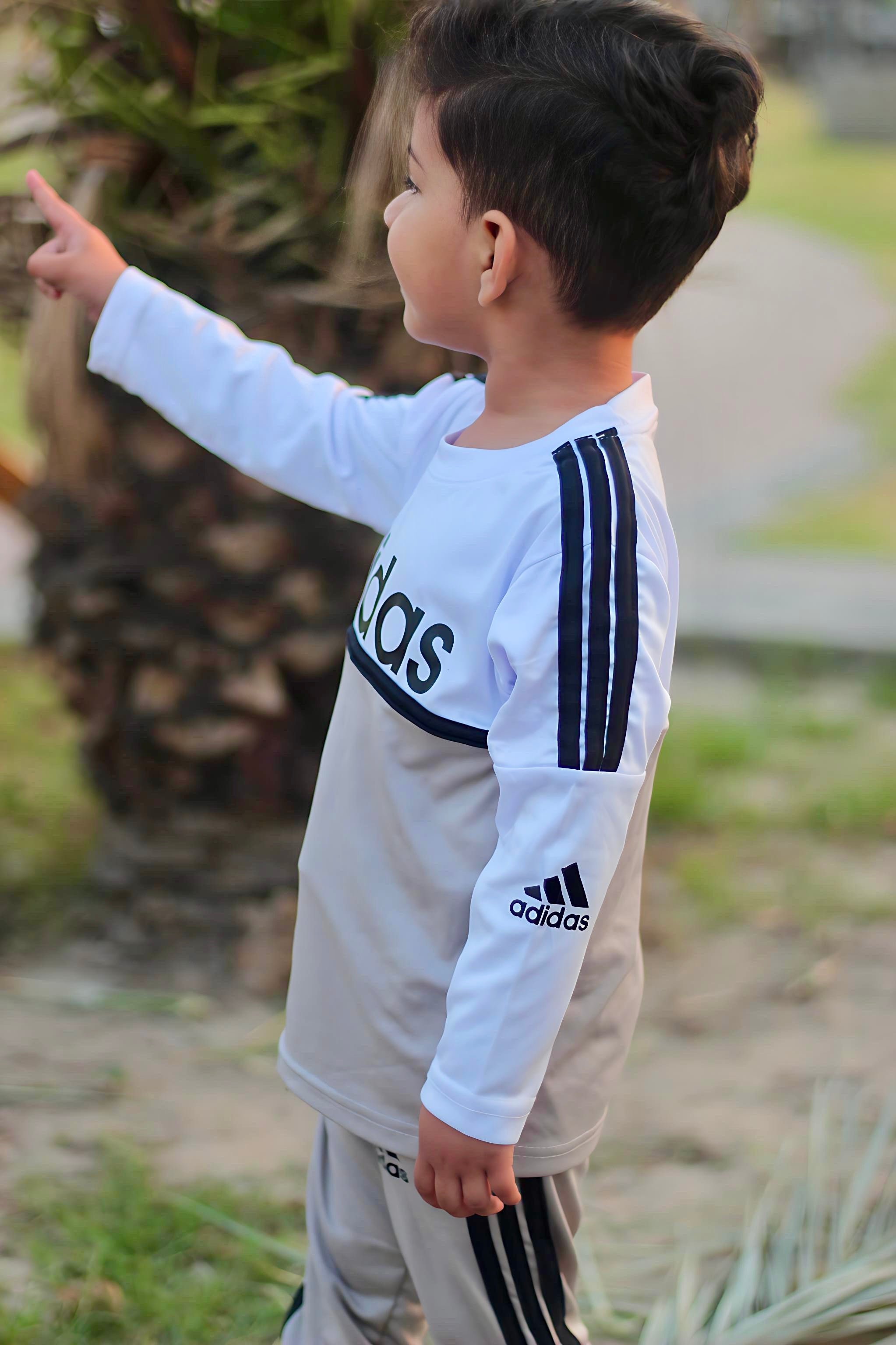 Adi Ful Sleeves Grey White Tracksuit