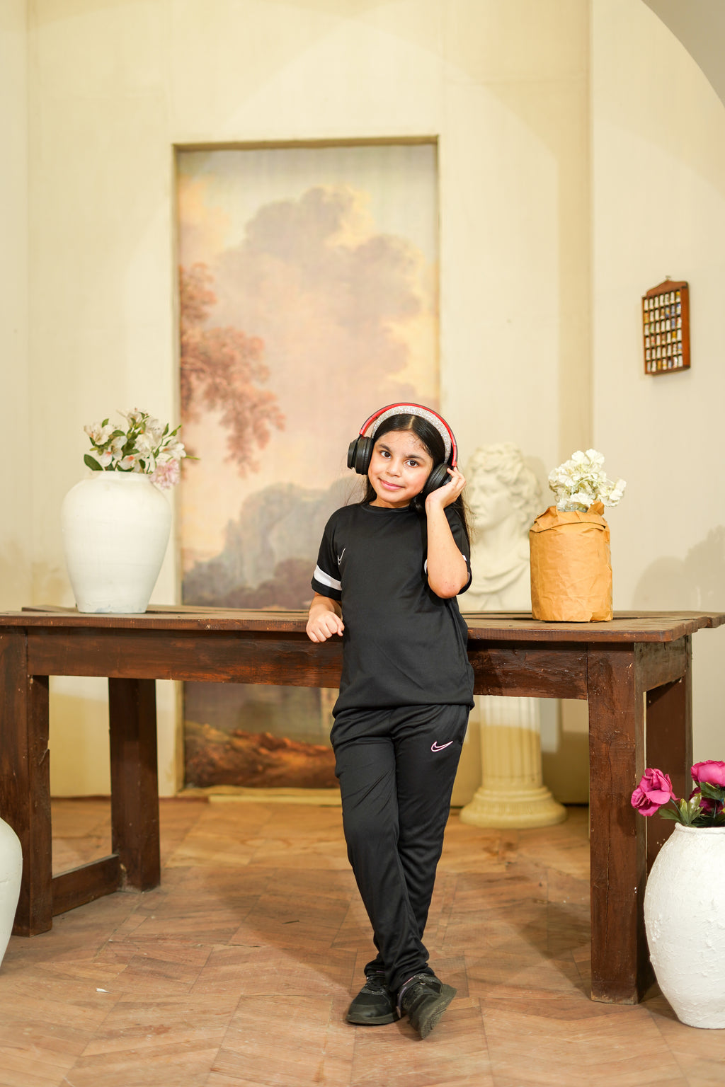 Nik Dri-Fit Black white Tracksuit