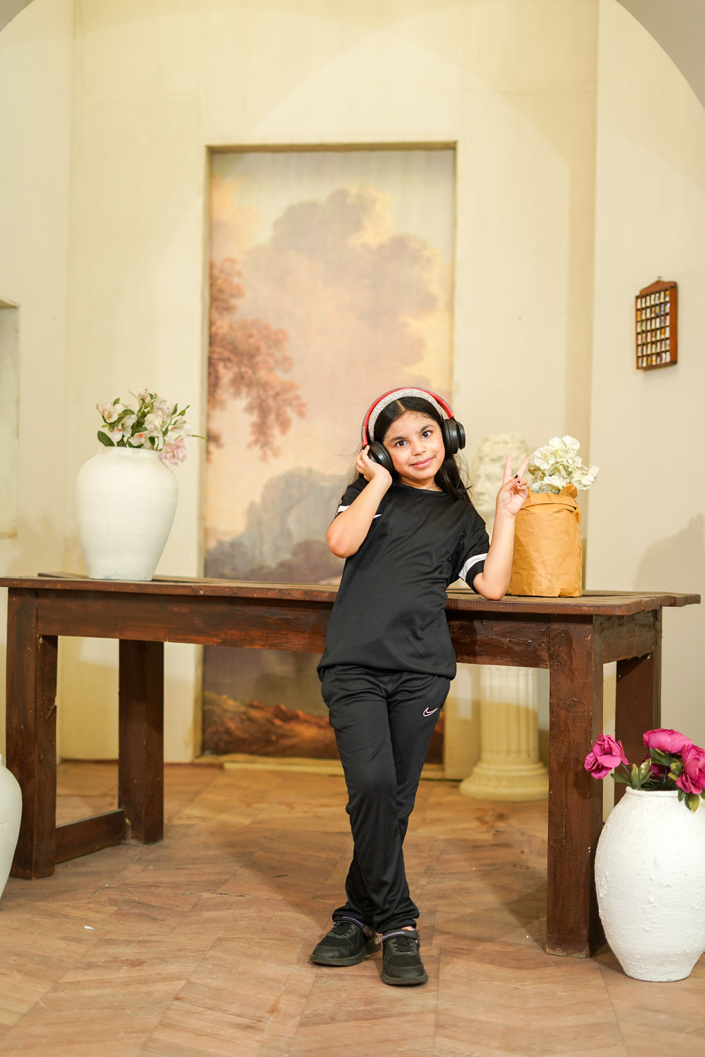 Nik Dri-Fit Black white Tracksuit