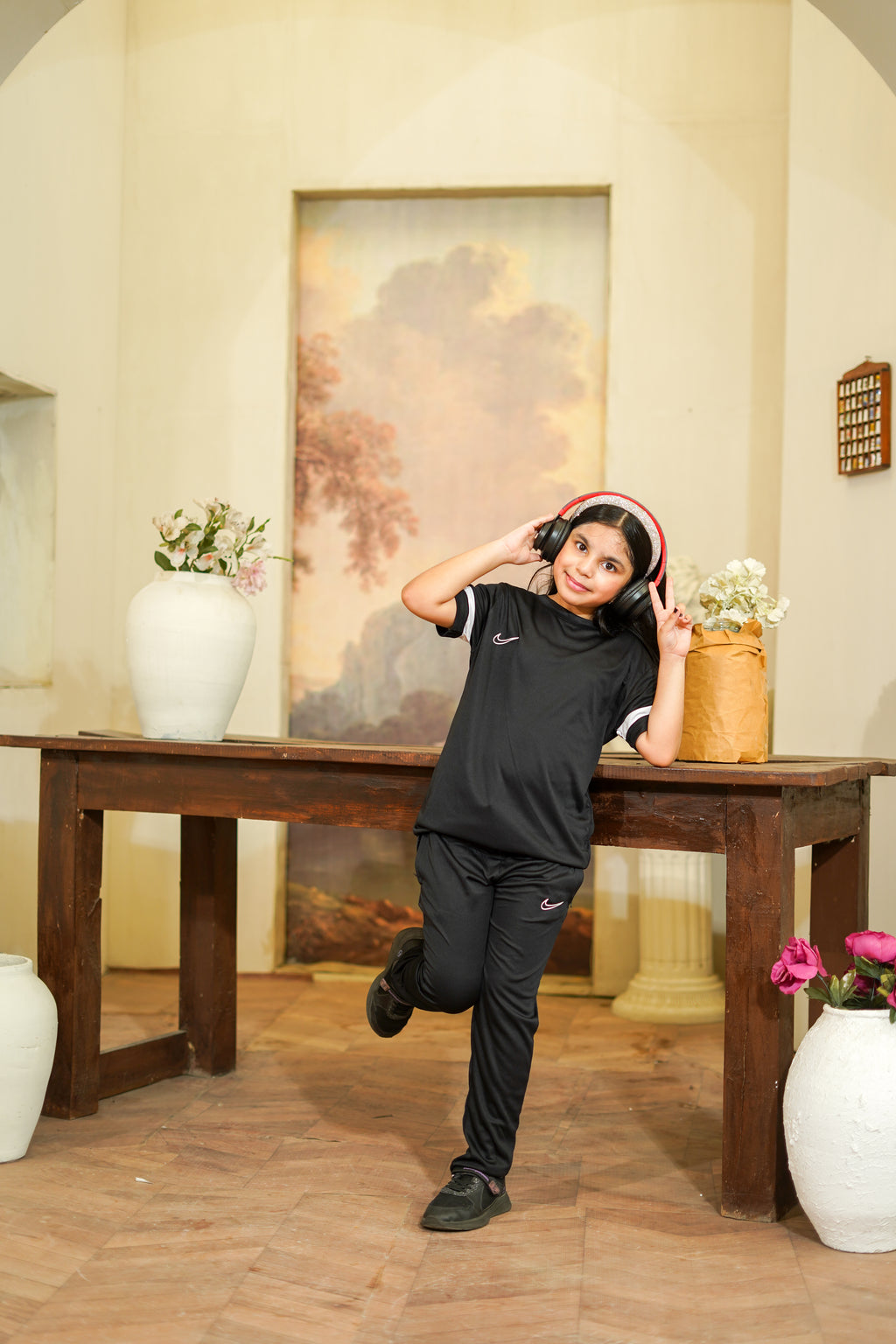 Nik Dri-Fit Black white Tracksuit