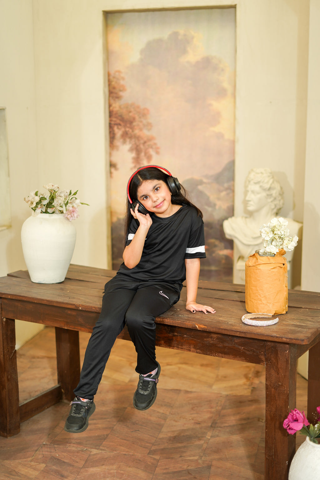 Nik Dri-Fit Black white Tracksuit